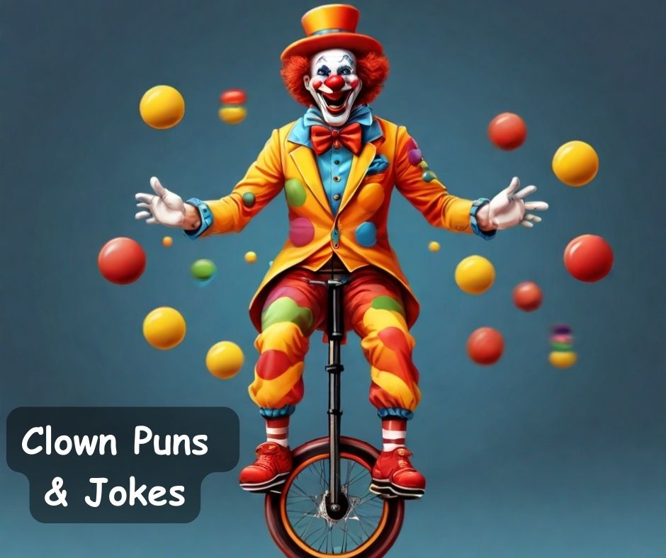 You are currently viewing 🤡 80+ Best Clown Puns and Jokes 2 Juggle